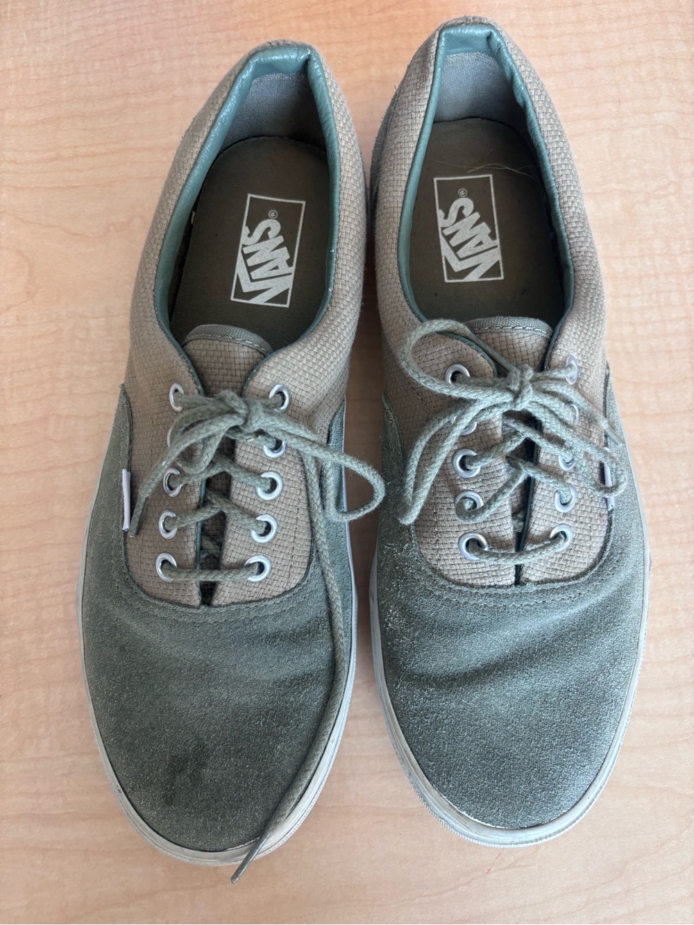 Vans Olive Green Lace-Up Sneakers | Men’s 10.5 / Women’s 12